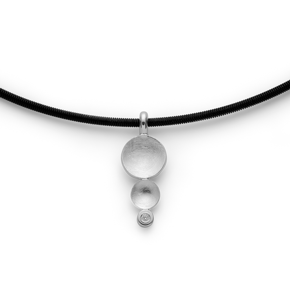 925/-Anhänger,rhodi.,kratzm./pol.,Dia. 0,02ct W-SI