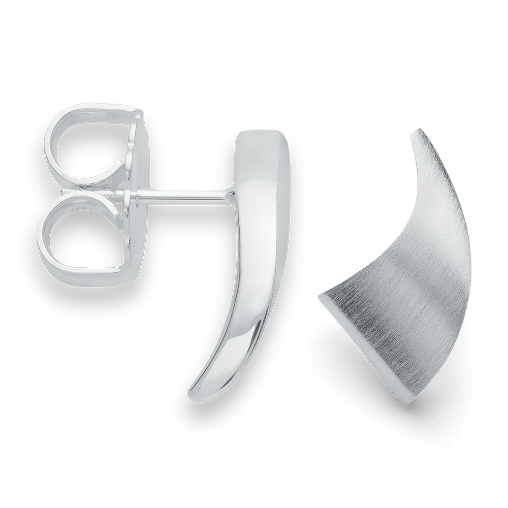 925/- Ohrstecker, mattiert/poliert