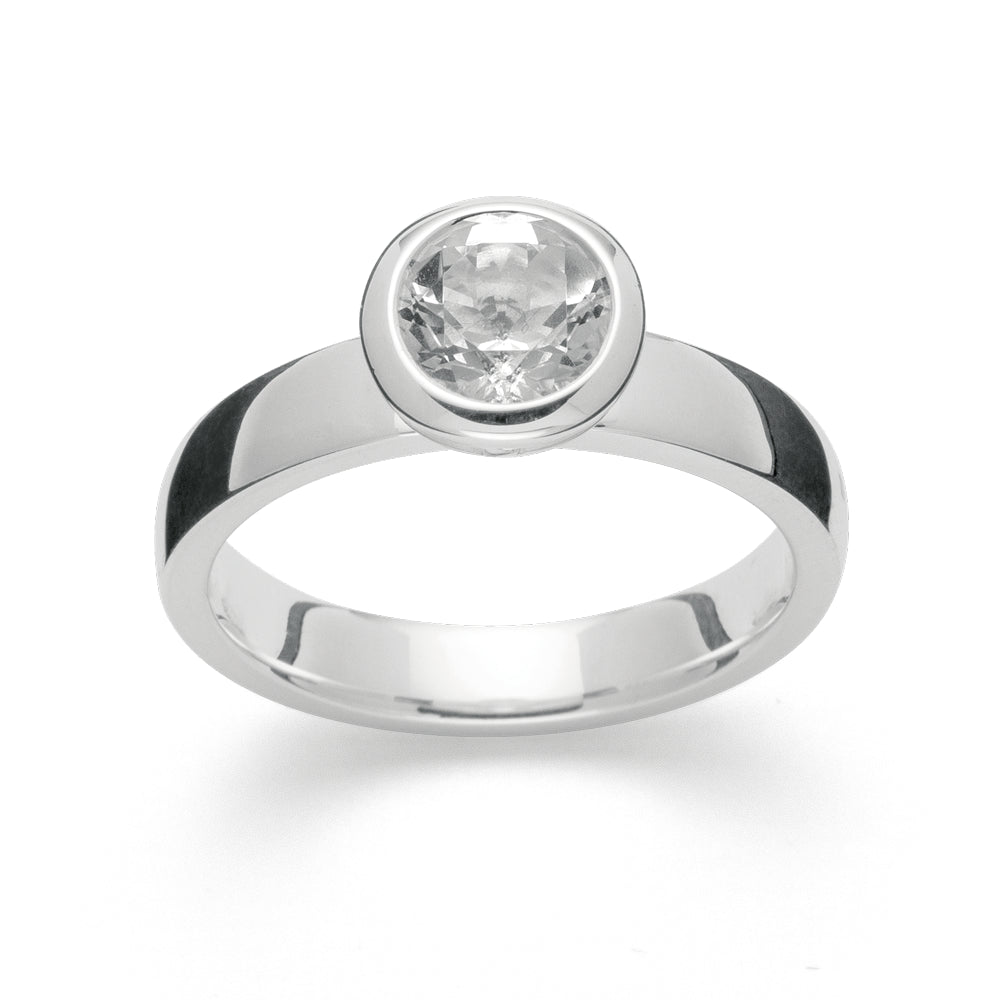 Ring White Topaz