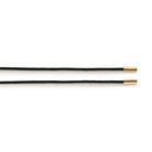 Nylonband schwarz, 925/- Endstücke vergoldet, 2 mm