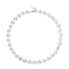 925/- Collier, rhodiniert, kratzmatt, 45cm + 3cm