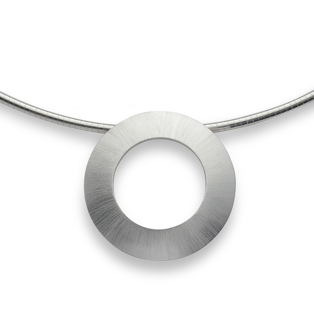 925/- Anhänger, rhodiniert, mattiert