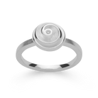 925/- Ring, kratzmatt/poliert, Dia. 0,015ct W-SI