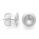 925/- Ohrstecker, rhodiniert, mattiert/kratzmatt