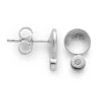 925/- Ohrstecker,rhodi,kratzm/pol,Dia. 0,02ct W-SI
