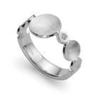 925/- Ring, kratzmatt/poliert, Dia. 0,02ct W-SI