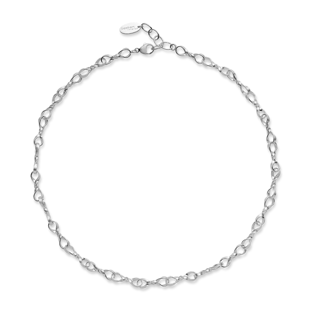 925/- Collier, kratzmatt, 45cm + 5cm