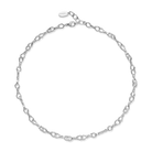 925/- Collier, kratzmatt, 45cm + 5cm
