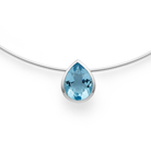 925/- Anhänger, rhodi., poliert, Blautopas 5,76ct