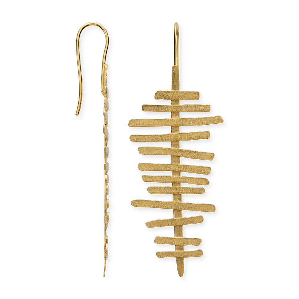 925/- Ohrstecker, vergoldet, mattiert