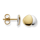 925/- Ohrstecker, teilvergoldet, poliert