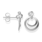 925/- Ohrstecker, rhodiniert,mattiert