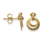 925/- Ohrstecker, vergoldet, mattiert