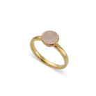 925/- Ring, vergoldet, poliert, Rosenquarz 1,33ct