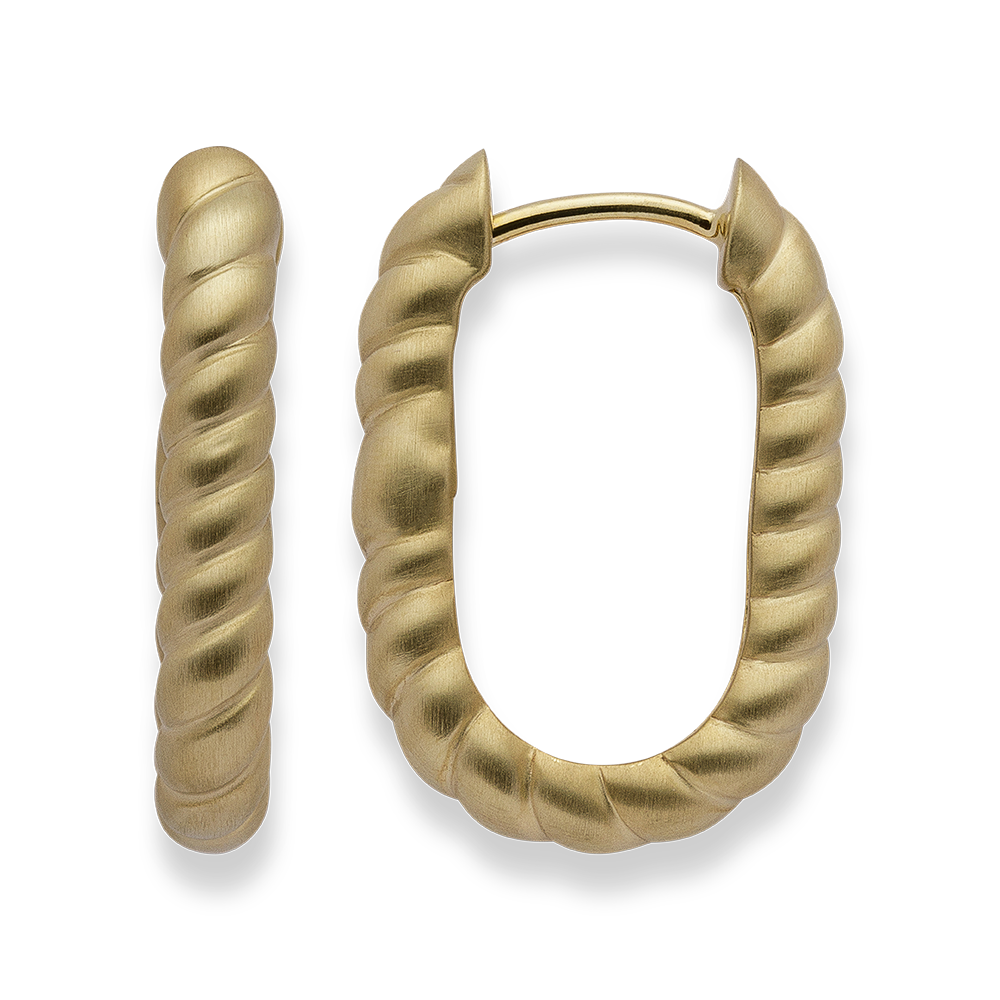 925/- Creole, vergoldet, mattiert