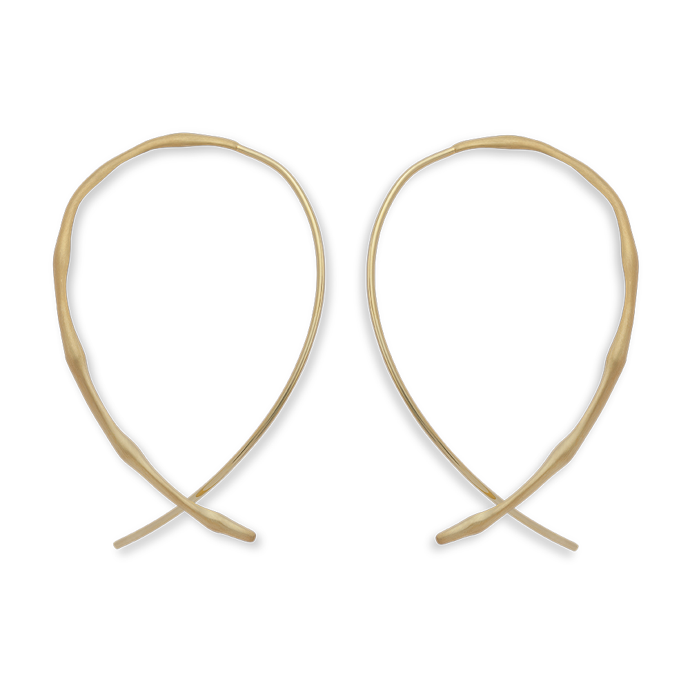 925/- Ohrhänger, vergoldet, mattiert
