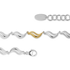 925/- Armband, teilverg., kratzm/pol, 17cm + 2,5cm