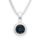 925/- Anhänger,Topas London Blue 0,83ct, matt/pol.