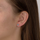 925/- Ohrstecker, Topas Swiss Blue 1,10ct, poliert