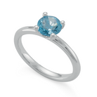 925/- Ring, Topas Sky Blue 0,99ct, poliert
