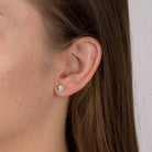 925/- Ohrstecker, Topas Sky Blue 1,24ct, poliert