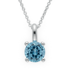 925/- Anhänger, Topas Sky Blue 0,97ct, poliert