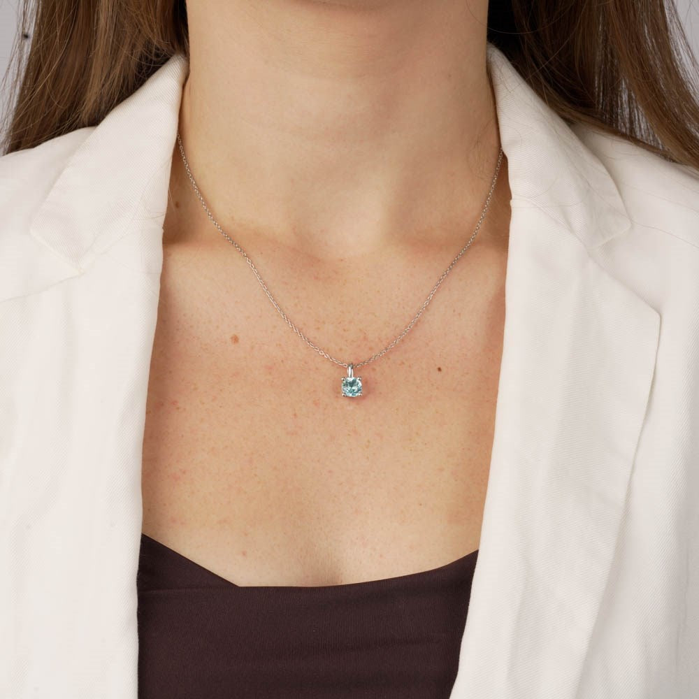 925/- Anhänger, Topas Sky Blue 0,97ct, poliert