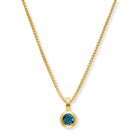 925/- Anhänger, vergoldet, Blautopas 0,67ct, matt/poliert