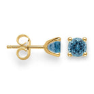925/- Ohrstecker, vergoldet, Blautopas 1,02ct