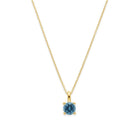 Anhänger Silber 925/-, vergoldet, Topas Swiss Blue 1,47ct.