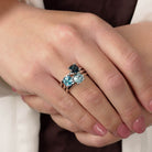 925/- Ring, Topas London Blue 1,50ct, poliert